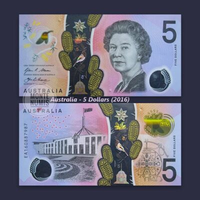 Counterfeit 5 Australian Dollar banknotes